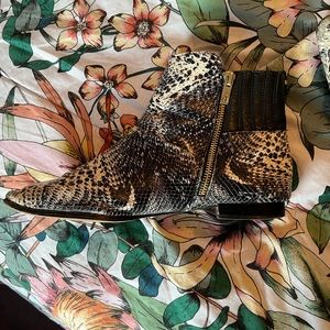 Calvin Klein Snakeskin Boots Size 8.5